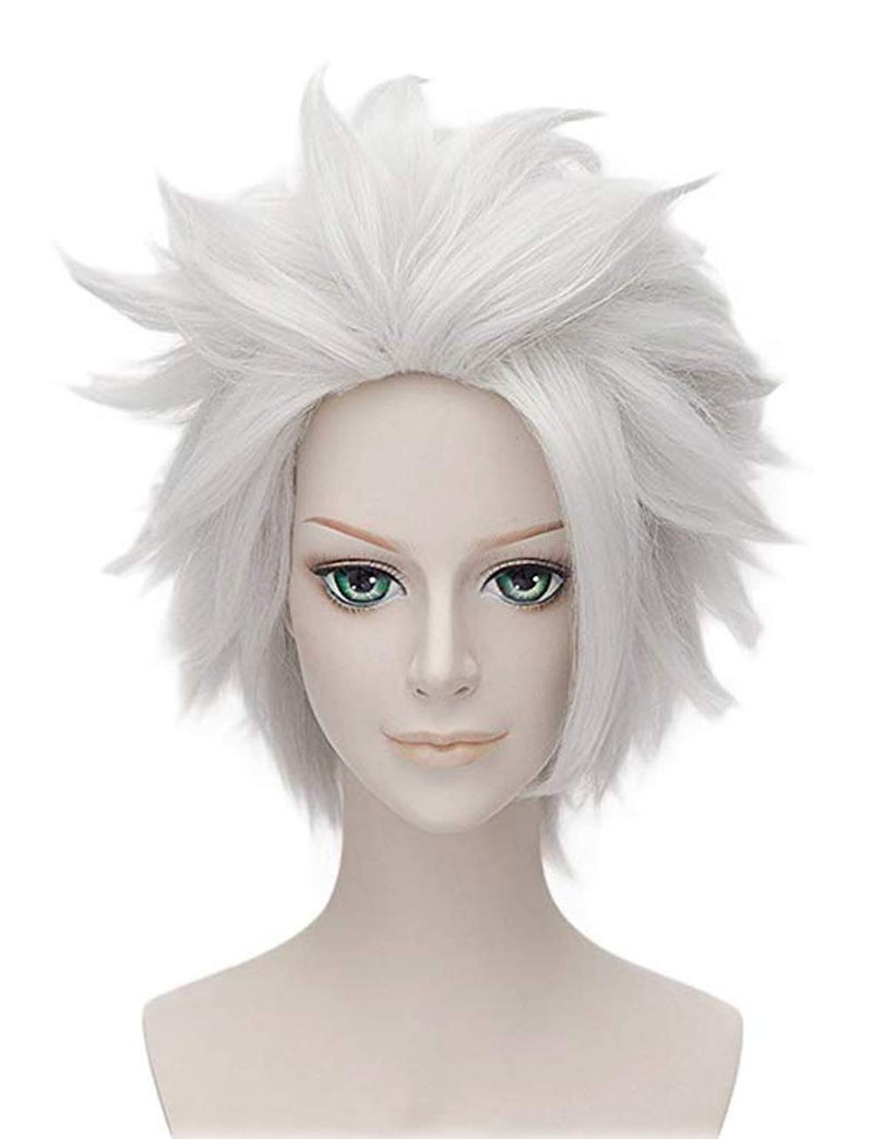 morvally Undersea Witch Costume Wig for Women Short Silver Grey Cosplay Wig Anime Layered Synthetic Hair Halloween Wigs for Adults - Image 4
